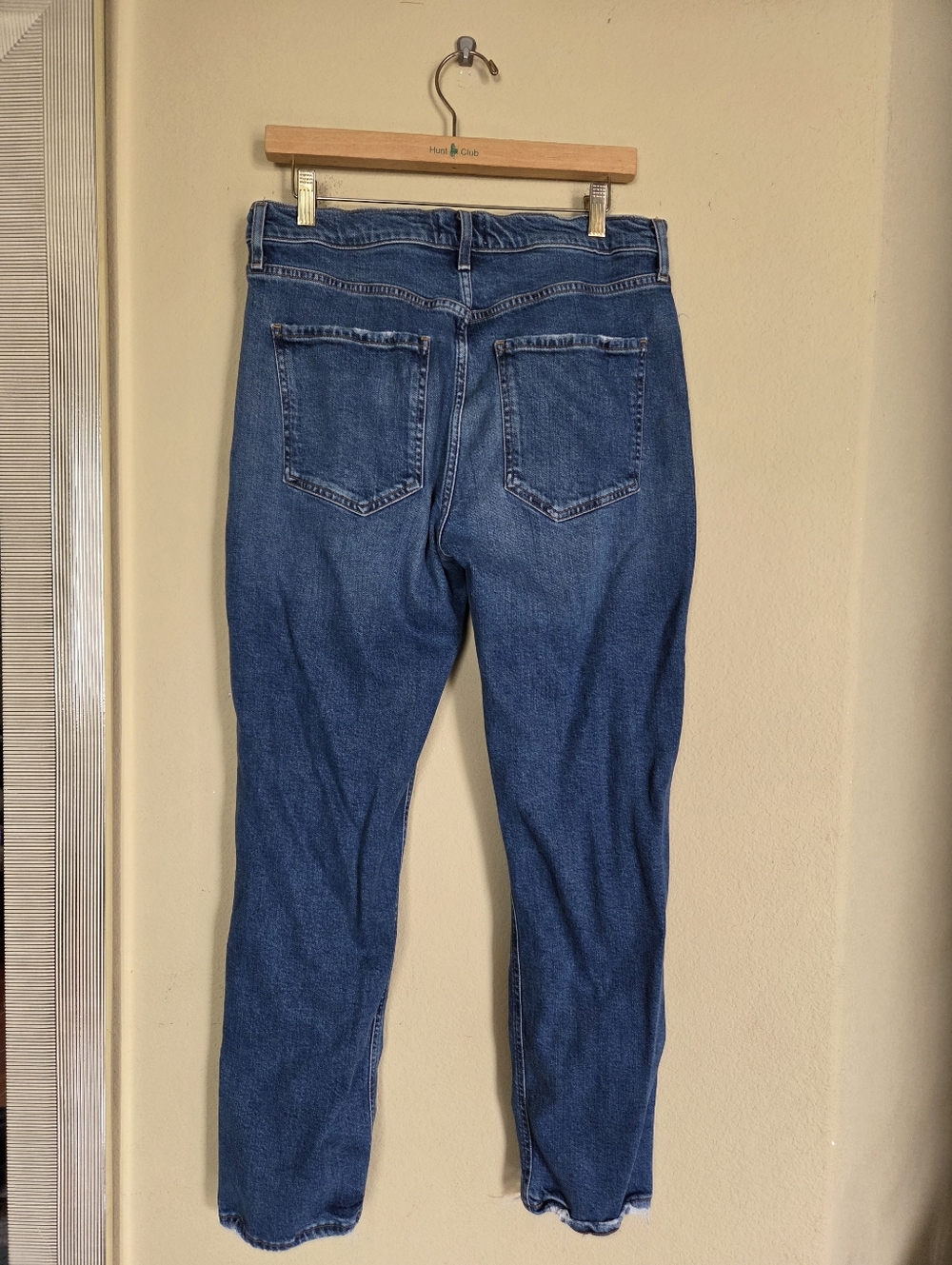 Agolde Riley Long Blue Jeans Lyocell Organic Cotton Straight Slim Skinny - Picture 5 of 7